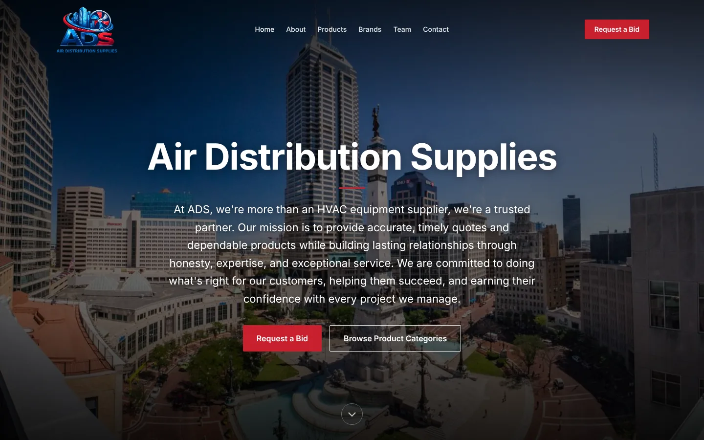 Air Distribution Supplies website