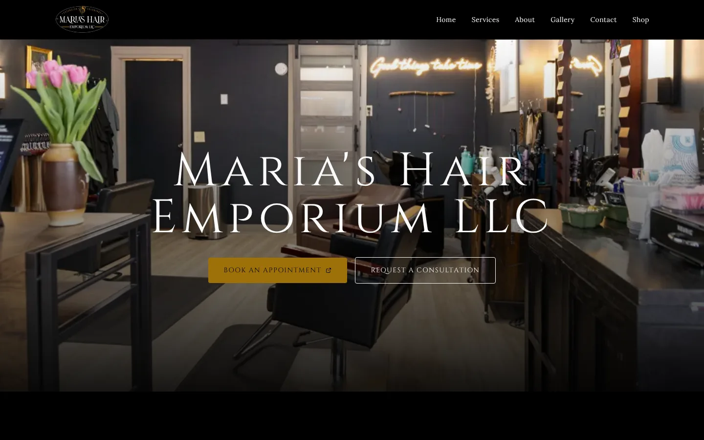 Maria's Hair Emporium website