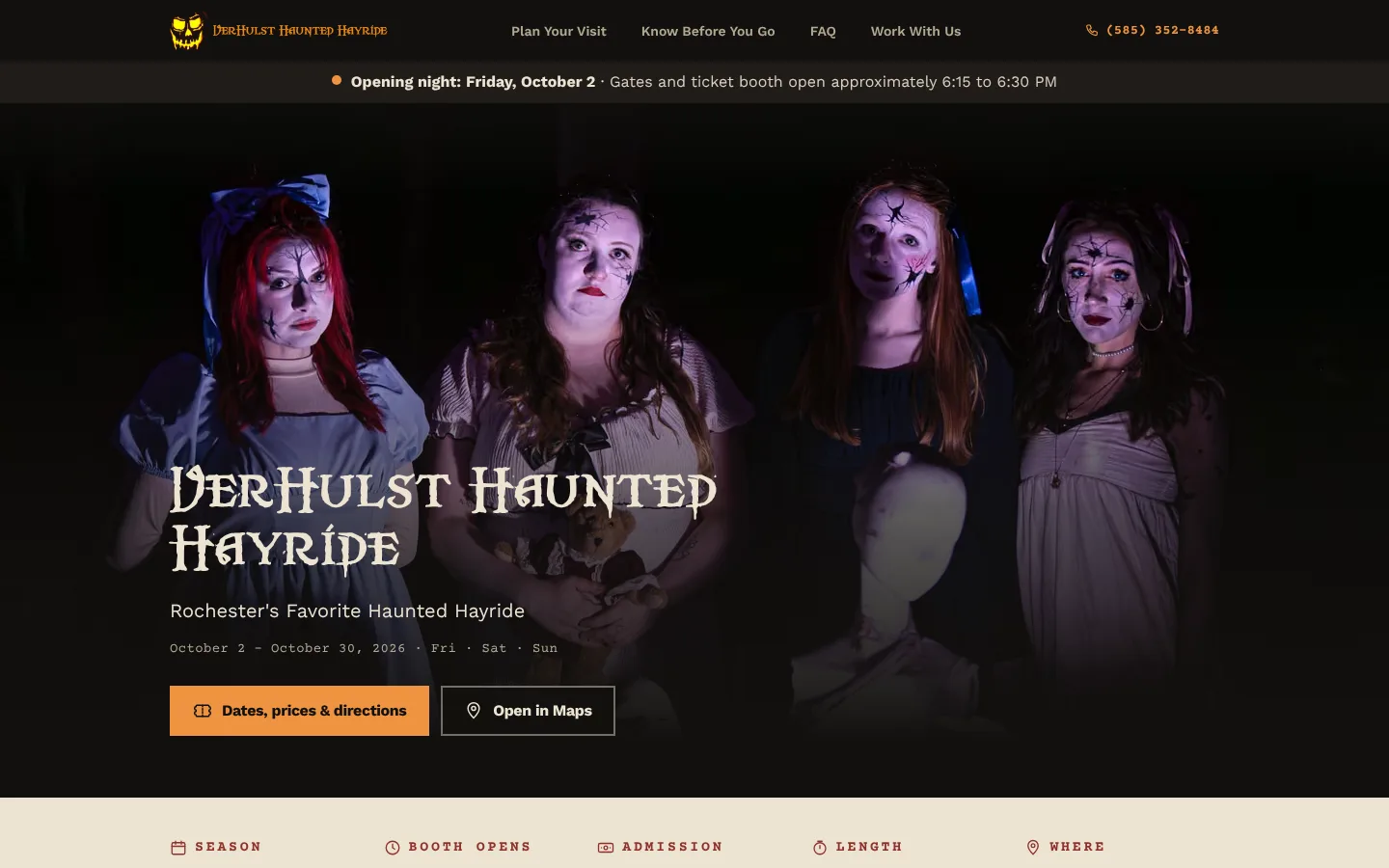 VerHulst Haunted Hayride website